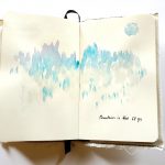 Carry Lee Hent, Sketchbook-Mountains_in_blue_2019-2020-akvarel