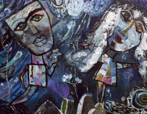 Boris Kačić IGRA NA VJETRU , 146 X 114 CM, AKRIL NA PLATNU