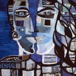 Boris Kačić LJUBAV JE PLAVA, 90 X 80 CM, AKRIL NA PLATNU