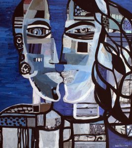 Boris Kačić LJUBAV JE PLAVA, 90 X 80 CM, AKRIL NA PLATNU