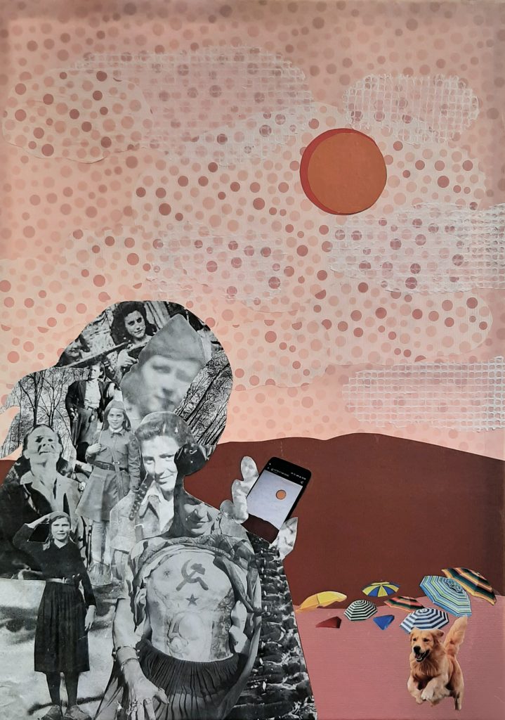 Luisa Ritoša Pozdrav s Jadrana, 70x50cm, kolaž