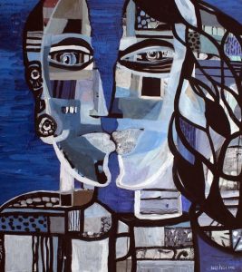 Bors Kačić, Ljubav je plava, 90 X 80 cm, Akril na platnu