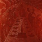 Branko Gulin Posljednja večera Radničkog savjeta Brodogradilišta uljanik, akrilik na platnu, 234x140 cm,2021.