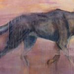 Tereza Vukić “Nemir’’, 110x200 cm, akril i ugljen na platnu, 2021.