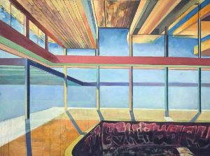 Andrea Čović, Faded Splendor, Haludovo, akril i ulje na platnu, 150x100 cm