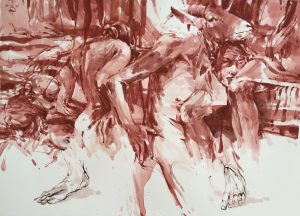 Toni Belobrajdić Segmenti Realnosti 4- Sanguin 70 x 100 cm 2025-3